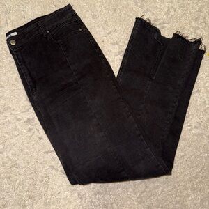 Split hem Black Jeans